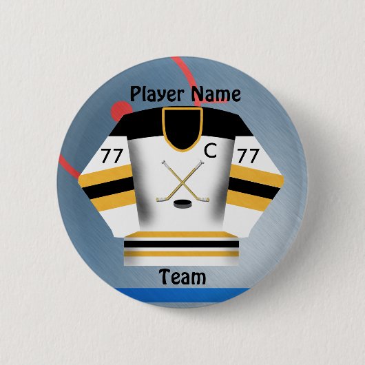 Ice Hockey Team Jersey Button (Voorkant)