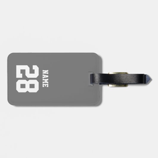 Ice Hockey Theme Bagagelabel (Achterkant horizontaal)