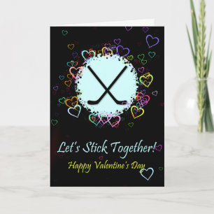 Ice Hockey Valentijnsdag Kaart, Feestdagen Kaart