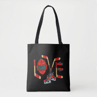 Ice Hockey Valentijnsdag Love Cute Gift Boys Girl Draagtas