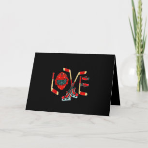 Ice Hockey Valentijnsdag Love Cute Gift Boys Girl Kaart