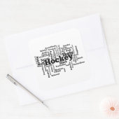 Ice Hockey Word Cloud Vierkante Sticker (Envelop)