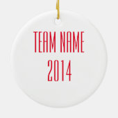 Ice Hocky - kerstversiering Keramisch Ornament (Achterkant)