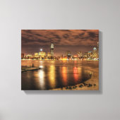 Ice is gedeeltelijk gesmolten op de Charles River  Canvas Afdruk (Voorkant)