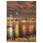 Ice is gedeeltelijk gesmolten op de Charles River  Klembord (Achterkant)