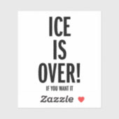 ICE is voorbij Sticker (Vel)