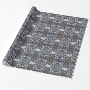 Ice kaleidoscoop patroon cadeaupapier