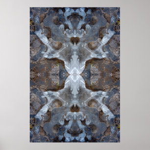 Ice kaleidoscoop patroon poster