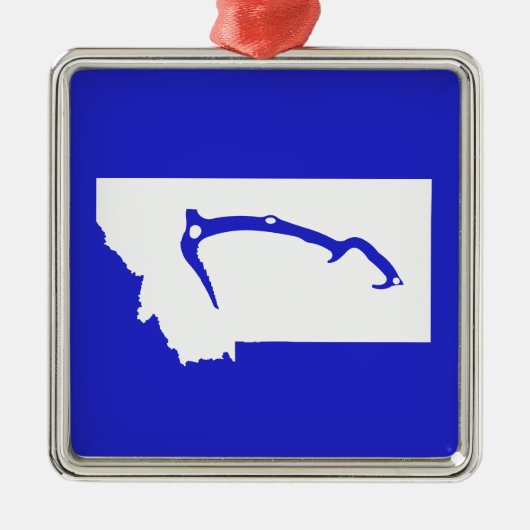 Ice Klib Montana Metalen Ornament (Voorkant)