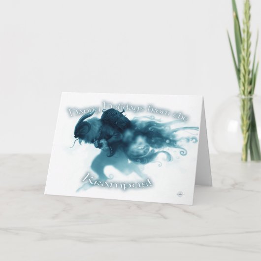 Ice Krampus Wenskaart Feestdagen Kaart (Voorkant)