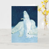 Ice Maiden Fine Art Waterverf Kaart (Gele Bloem)