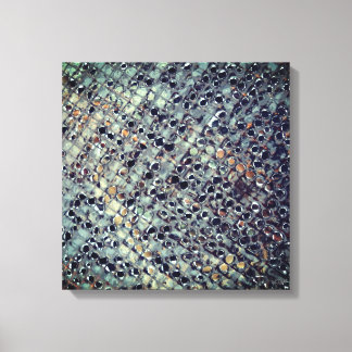 Ice Metal Fire Pit Screen Stretched Canvas Print