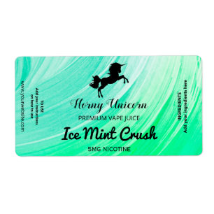 Ice Mint Nicotine Vape E Juice Labels