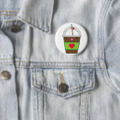 Ice mocha koffie ronde button 5,7 cm (In situ)