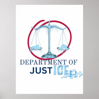 ICE of het ministerie van Justitie? Poster