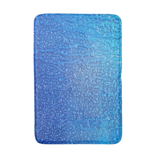 Ice on Blue Metallic Background Badmat (Voorkant Verticaal)