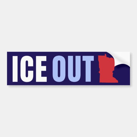 ICE OUT Anti Trump Bumpersticker (Voorkant)