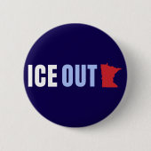 ICE OUT Anti Trump Ronde Button 5,7 Cm (Voorkant)