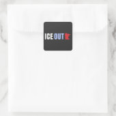 ICE OUT Anti Trump Vierkante Sticker (Tas)