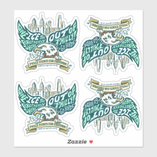 ICE Out / Go Birds Stickers (Feuille)