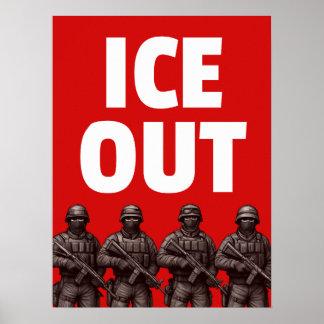 ICE OUT poster sign and download,