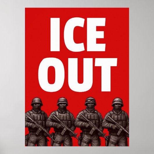 ICE OUT poster sign and download,  (Devant)
