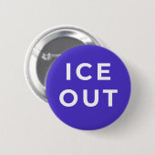ICE OUT Protest Knop | Duidelijke Immigratiegerech Ronde Button 5,7 Cm (Voorkant /achterkant)
