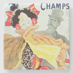 Ice Palace', Champs Elysées, Parijs, 1893 Stenen Onderzetter