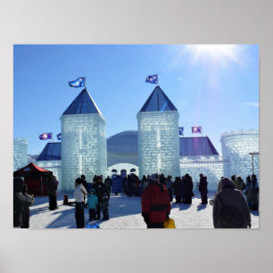 Ice Palace in Carnaval de Quebec, Canada Poster