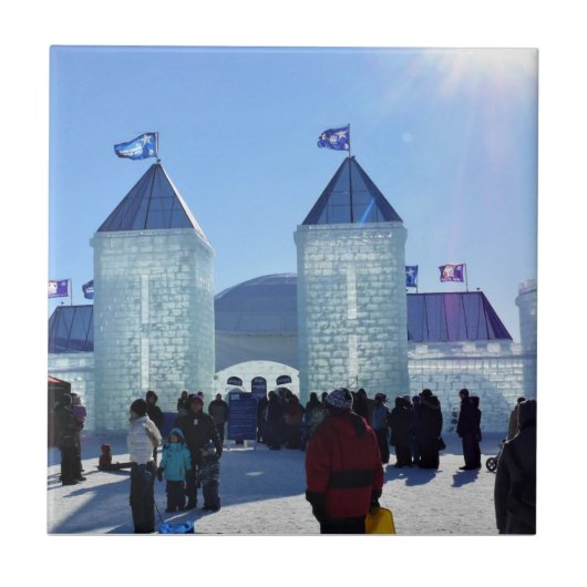 Ice Palace in Carnaval de Quebec, Canada Tegeltje (Voorkant)