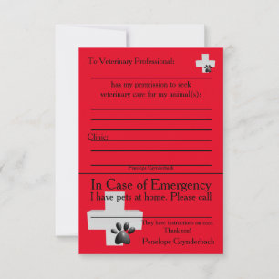 ICE Pets thuis Bedankkaart