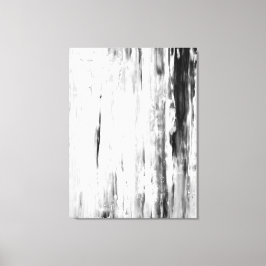 'Ice Pick' Abstracte kunst in zwart-wit Canvas Afdruk
