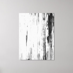 'Ice Pick' Abstracte kunst in zwart-wit Canvas Afdruk