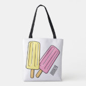 Ice pop cartoon illustratie draagtas (Achterkant)