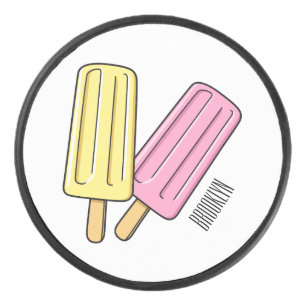 Ice pop cartoon illustratie hockey puck