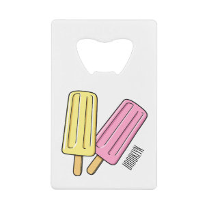 Ice pop cartoon illustratie kredietkaart flessenopener