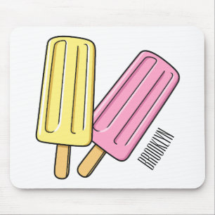 Ice pop cartoon illustratie muismat