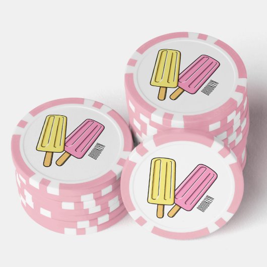 Ice pop cartoon illustratie poker chips (Opstapeling)