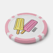 Ice pop cartoon illustratie poker chips (Enkel)