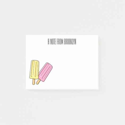Ice pop cartoon illustratie post-it® notes (Voorkant)