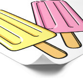 Ice pop cartoon illustratie poster (Hoek)