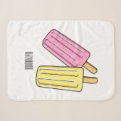 Ice pop cartoon illustratie sherpa deken (Voorkant (horizontaal))