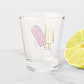 Ice pop cartoon illustratie shot glas (Achterkant)