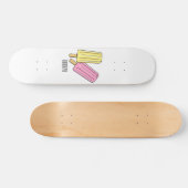 Ice pop cartoon illustratie skateboard (Horizontaal)