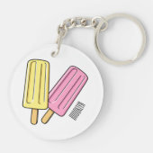 Ice pop cartoon illustratie sleutelhanger (Achterkant)