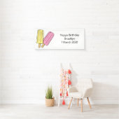 Ice pop cartoon illustratie spandoek (Insitu)