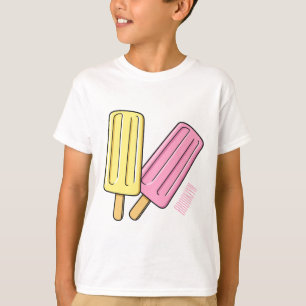 Ice pop cartoon illustratie t-shirt