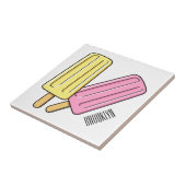 Ice pop cartoon illustratie tegeltje (Zijkant)