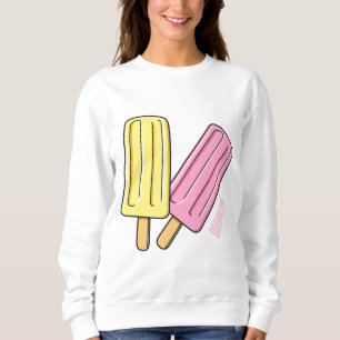 Ice pop cartoon illustratie trui