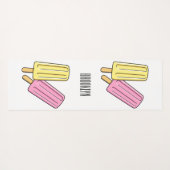 Ice pop cartoon illustratie yogamat (Achterkant (horizontaal))